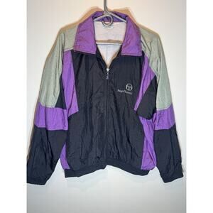 Vintage Sergio Tacchini Windbreaker Track Jacket Men’s Size XL Rare Bomber Style